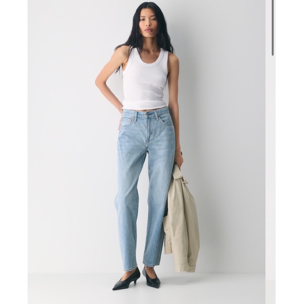 Denim Forum The‎ 90s Iggy Lo-Rise Baggy Jeans Light Wash Organic Cotton Size 26